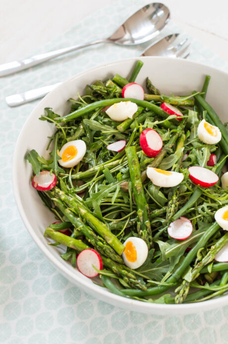 Groene salade met asperges 2