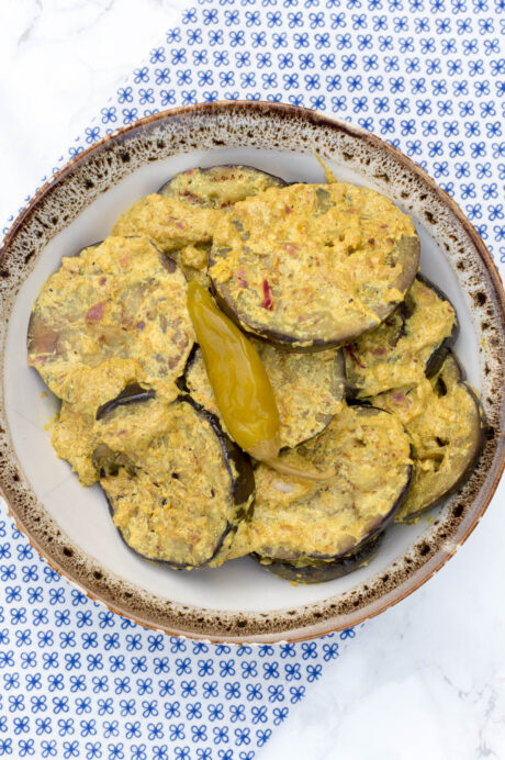 aubergines in yoghurtsaus